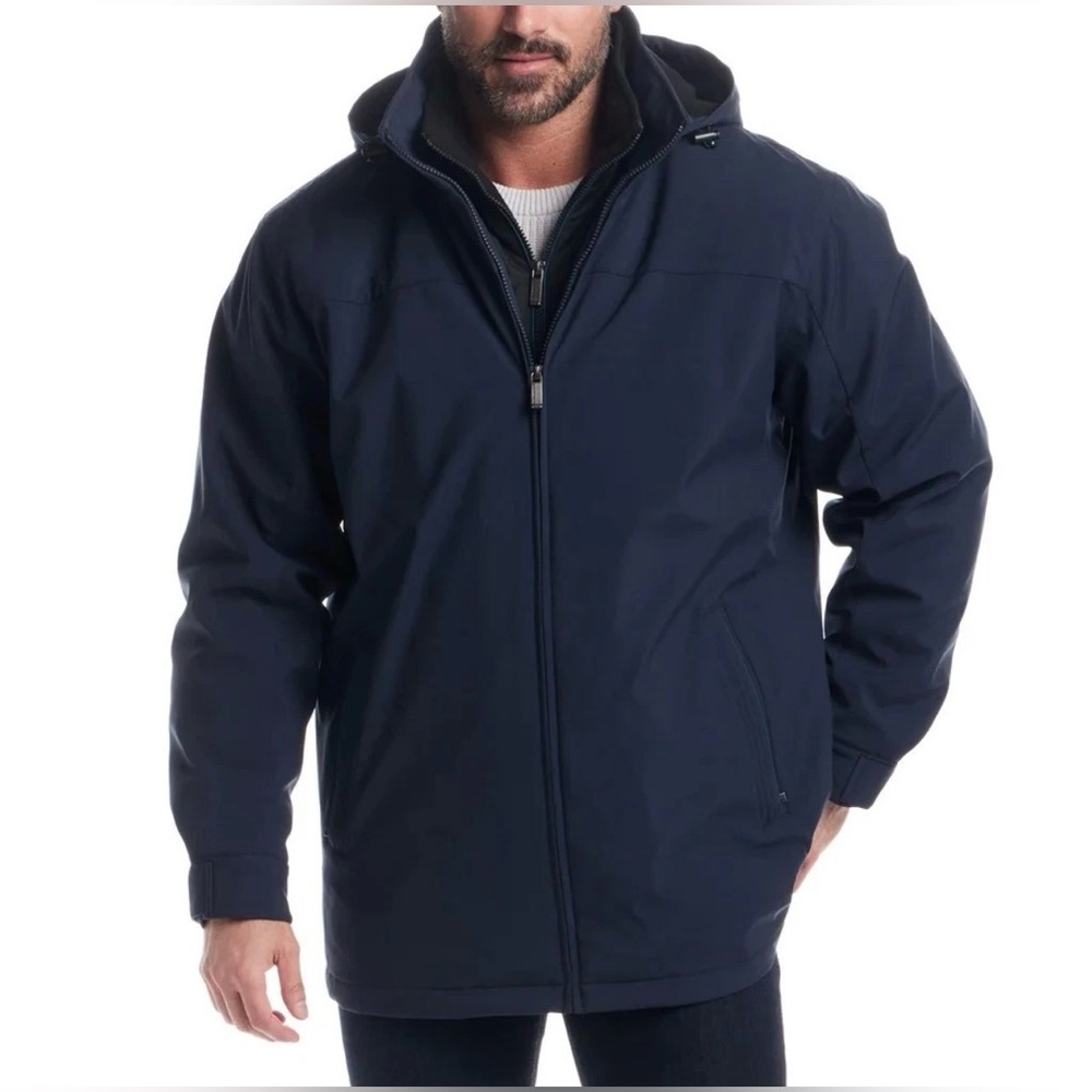 Weatherproof Stretch Tech Hooded Jacket Blue Wind… - image 1
